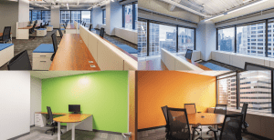 30 N LaSalle Sublease composite picture of different office spaces