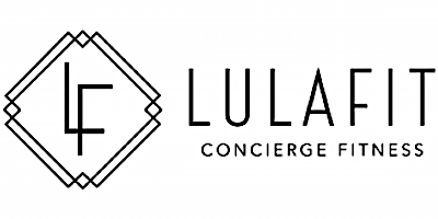 LULAFIT concierge fitness logo with LF monogram