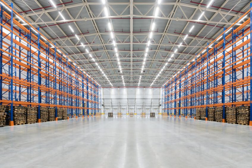Industrial warehouse interior