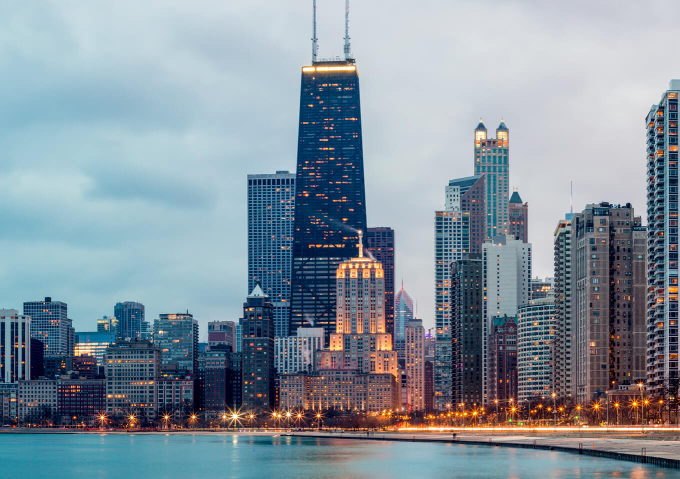 A coastal view of Chicago
