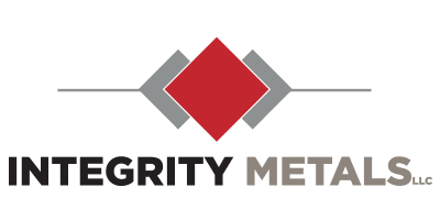 Logo with a red diamond and gray diamonds above the text ’GRITY MET’.