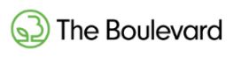 Logo for The Boulevard, featuring stylized black text on a white background.