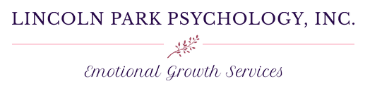 Logo for a psychology and personal growth service with elegant typography and a floral accent.