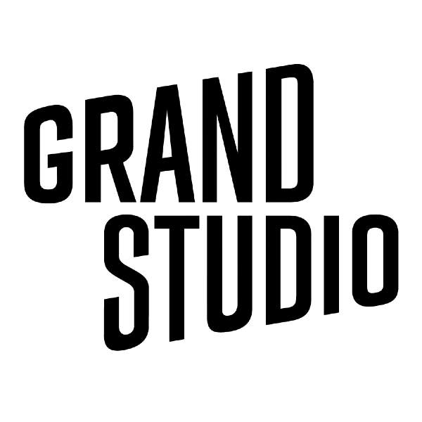 Logo with the words ’GRAND STUDIO’ in bold, black font.